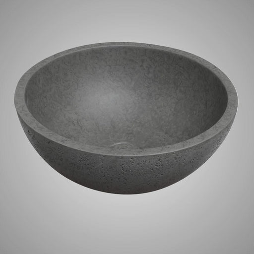 Felpy Round Cast Concrete Vessel Sink - Dark Grey with Textured Finish