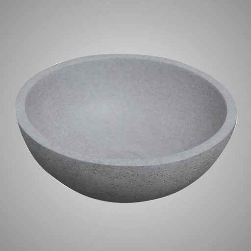 Felpy Round Cast Concrete Vessel Sink - Light Grey with Textured Finish
