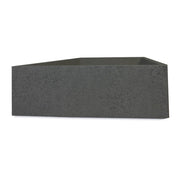 Feppder Rectangular Cast Concrete Vessel Sink - Dark Grey with Textured Finish