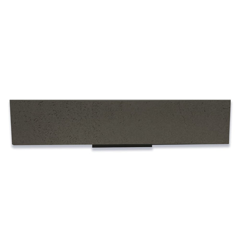 Feppder Rectangular Cast Concrete Vessel Sink - Dark Grey with Textured Finish