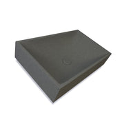 Feppder Rectangular Cast Concrete Vessel Sink - Dark Grey with Textured Finish