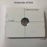 Feppder Rectangular Cast Concrete Vessel Sink - Light Grey with Textured Finish