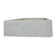 Feppder Rectangular Cast Concrete Vessel Sink - Light Grey with Textured Finish
