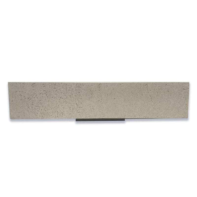 Feppder Rectangular Cast Concrete Vessel Sink - Light Grey with Textured Finish
