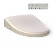 TOTO SW4726#12 WASHLET S7 Electronic Bidet Toilet Seat with EWATER+ Bowl and Wand Cleaning, Contemporary Lid, Elongated, Sedona Beige