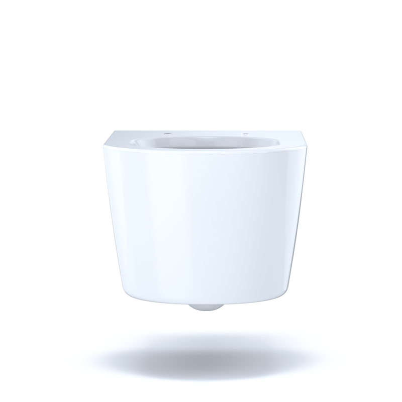 TOTO CT447CFG#01 RP Wall-Hung Contemporary D-Shape Dual Flush 1.28 and 0.9 GPF Toilet with CEFIONTECT, Cotton White - view 4