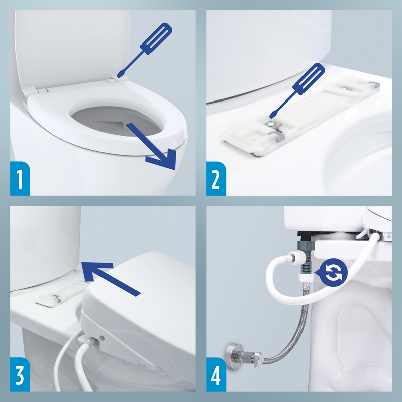 TOTO SW3004#01 WASHLET A2 Electronic Bidet Toilet Seat with Heated Seat and SoftClose Lid, Elongated, Cotton White - view 8