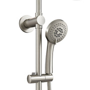 PULSE ShowerSpas 1088-BN-1.8GPM-RIV SeaBreeze II 8-in Rain Showerhead Shower System with Multi-function Handshower, Adjustable Slide Bar and Mixing Valve in Brushed Nickel, 1.8 GPM - view 3