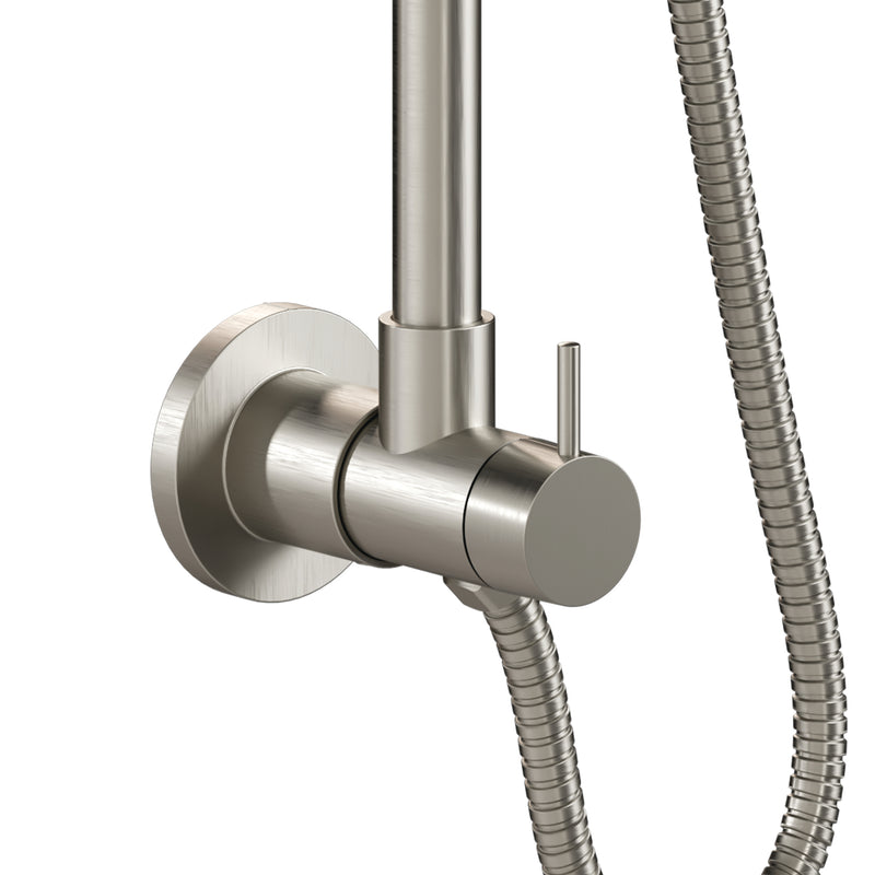 PULSE ShowerSpas 1088-BN-1.8GPM-RIV SeaBreeze II 8-in Rain Showerhead Shower System with Multi-function Handshower, Adjustable Slide Bar and Mixing Valve in Brushed Nickel, 1.8 GPM - view 4