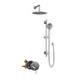 PULSE ShowerSpas 3006-CH-1.8GPM Refuge 10-in Rain Showerhead Combo Shower System with Adjustable Handshower Slide Bar and Pressure Balanced Mixing Valve in Chrome, 1.8 GPM