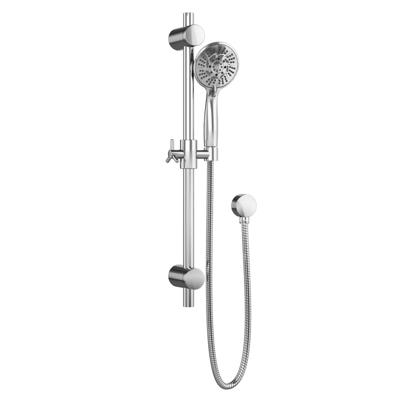 PULSE ShowerSpas 3006-CH-1.8GPM Refuge 10-in Rain Showerhead Combo Shower System with Adjustable Handshower Slide Bar and Pressure Balanced Mixing Valve in Chrome, 1.8 GPM - view 3