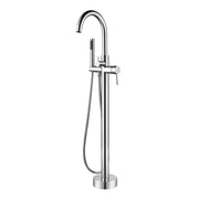 PULSE ShowerSpas 3021-FSTF-CH Highflow Freestanding Tub Filler with Swivel Spout and Handshower in Chrome