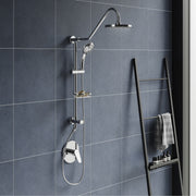 PULSE ShowerSpas 1011-CH-1.8GPM Kauai 8-in Rain Showerhead Shower System with Slide Bar and Integrated Soap Dish in Chrome, 1.8 GPM - view 7