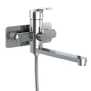 PULSE ShowerSpas 3030-WMTF-CH Niagara Highflow Wall Mounted Tub Filler with Pivoting Arm Spout and Handshower in Chrome - view 2