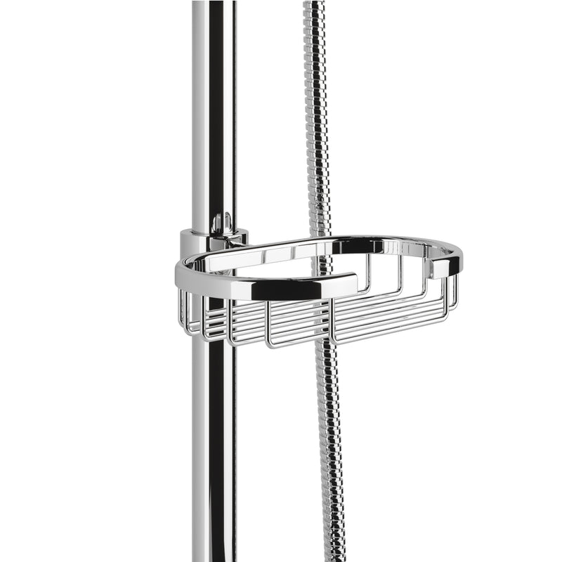 PULSE ShowerSpas 1011-CH-1.8GPM Kauai 8-in Rain Showerhead Shower System with Slide Bar and Integrated Soap Dish in Chrome, 1.8 GPM - view 3