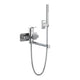 PULSE ShowerSpas 3030-WMTF-CH Niagara Highflow Wall Mounted Tub Filler with Pivoting Arm Spout and Handshower in Chrome
