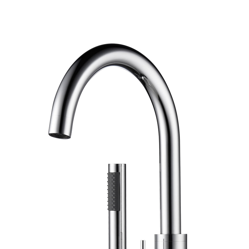 PULSE ShowerSpas 3021-FSTF-CH Highflow Freestanding Tub Filler with Swivel Spout and Handshower in Chrome - view 2