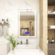 Moreno Bath MOA601 Moreno Florence 24" W x 35.5" H LED Bathroom Mirror With Bluetooth, Time & Temperature Display