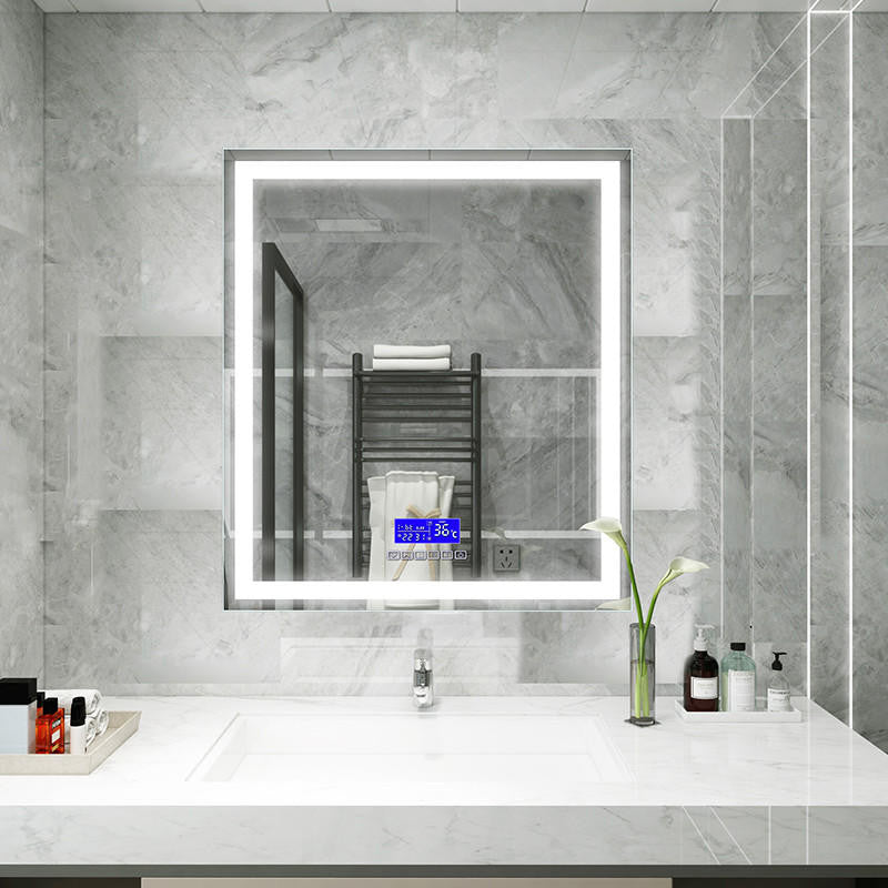 Moreno Bath MOA602 Moreno Florence 31" W x35.5" H LED Mirror With Bluetooth, Time & Temperature Smart Display