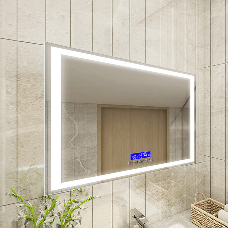 Moreno Bath MOA603 Moreno Florence 35.5" W x 35.5" H LED Mirror With Bluetooth, Time & Temperature Smart Display