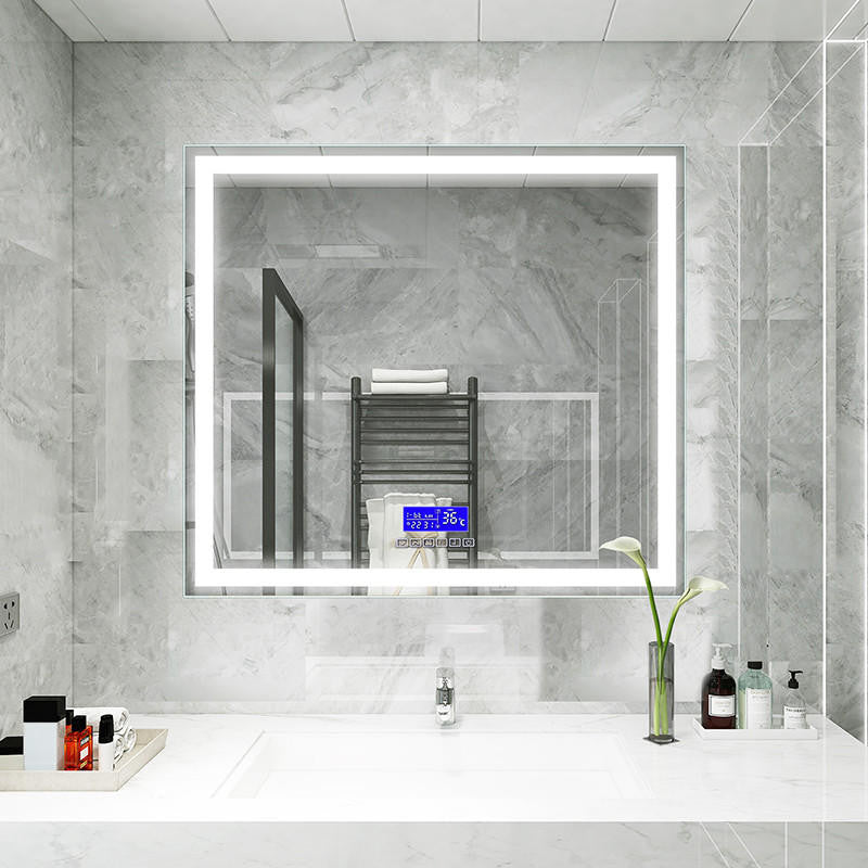 Moreno Bath MOA604 Moreno Florence 40" W x 35.5" H LED Mirror with Bluetooth, Time & Temperature Smart Display