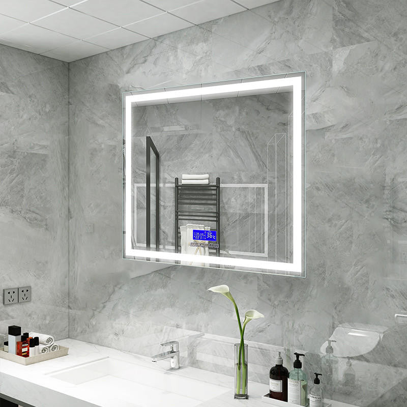 Moreno Bath MOA604 Moreno Florence 40" W x 35.5" H LED Mirror with Bluetooth, Time & Temperature Smart Display