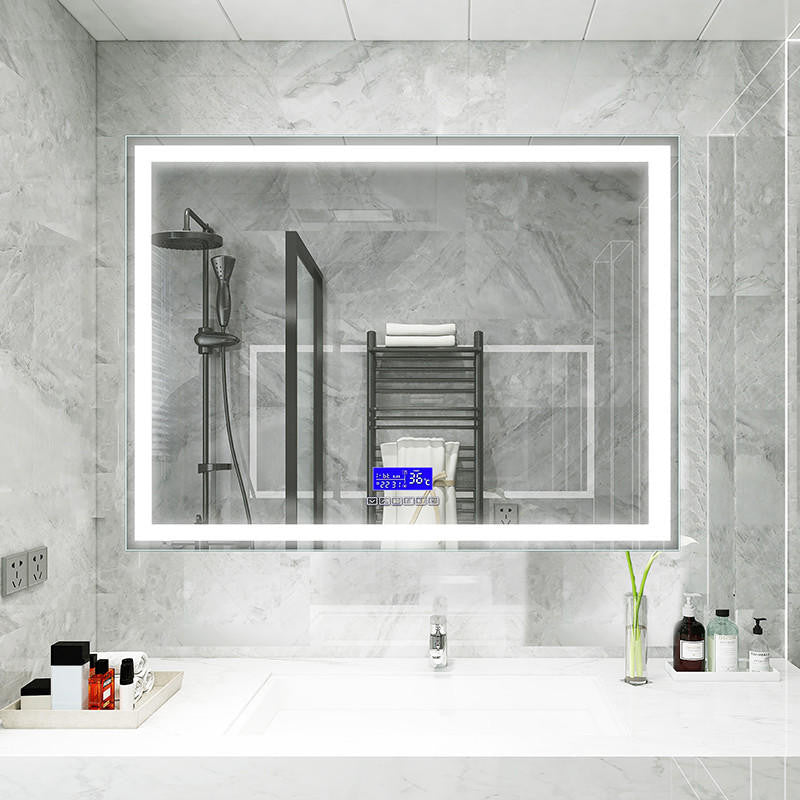 Moreno Bath MOA605 Moreno Florence 47" W x 35.5" H LED Mirror with Bluetooth, Time & Temperature Smart Display
