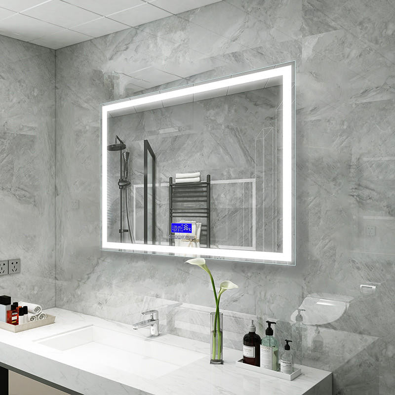 Moreno Bath MOA605 Moreno Florence 47" W x 35.5" H LED Mirror with Bluetooth, Time & Temperature Smart Display
