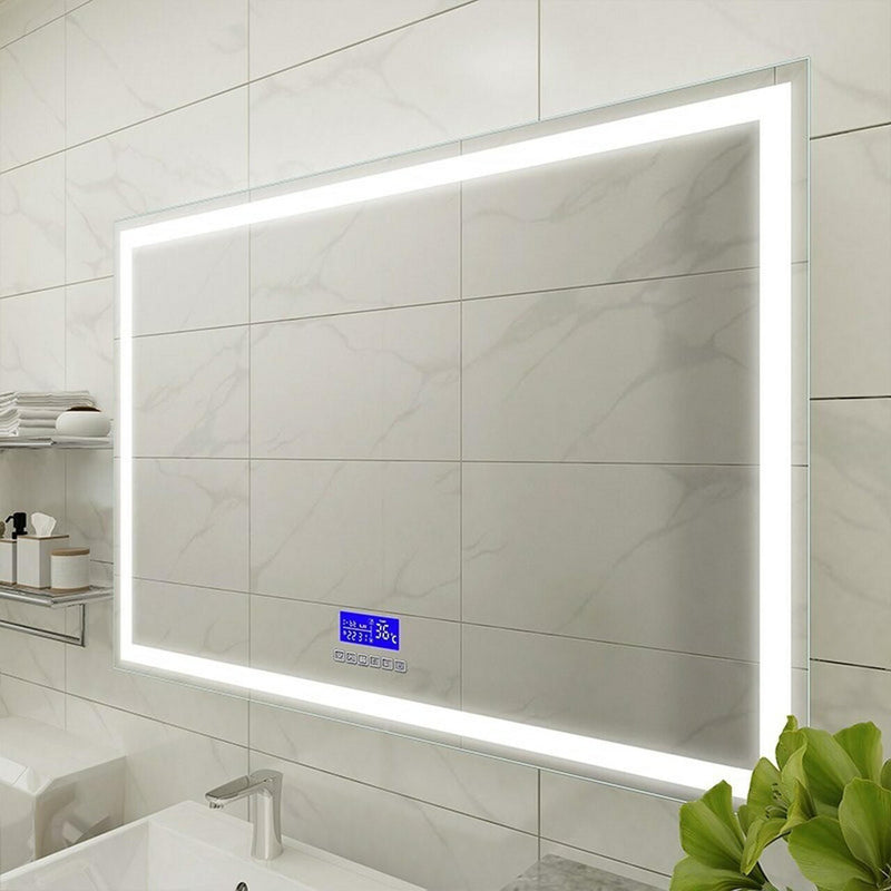 Moreno Bath MOA606 Moreno Florence 55" W x35.5" H LED Mirror With Bluetooth, Time and Temperature