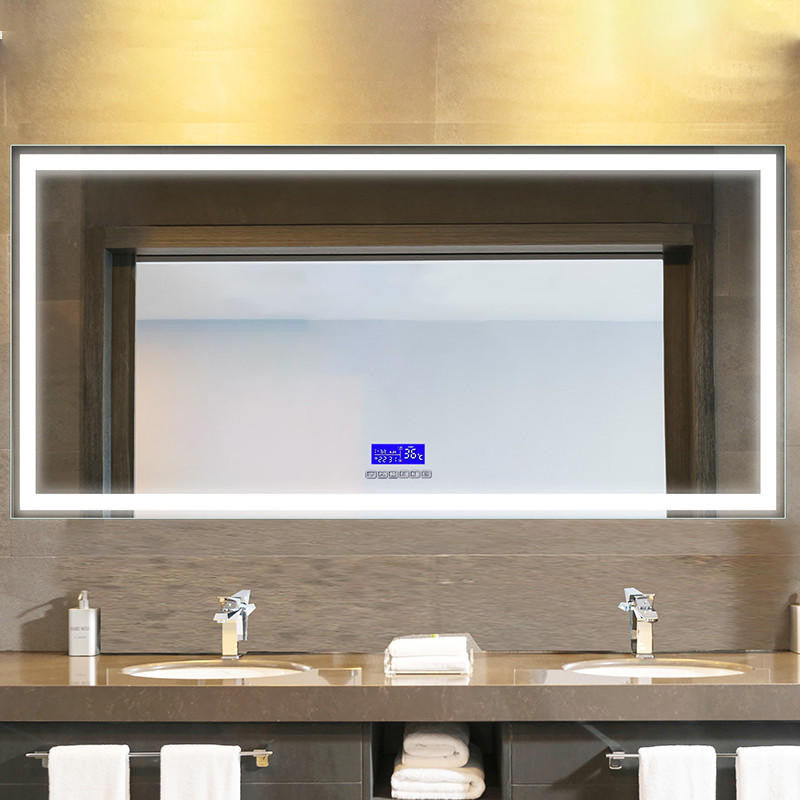 Moreno Bath MOA608 Moreno Florence 76" W x35.5" H LED Mirror With Bluetooth, Time & Temperature Smart Display