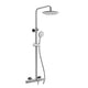 Anzzi Heavy Rainfall Stainless Steel Shower Bar with Hand Sprayer in Polished Chrome