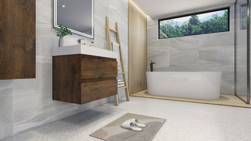 Moreno Bath FORTUNE30 Fortune 30" Floating Bathroom Vanity Set with Reinforced Acrylic Sink Top - view 9