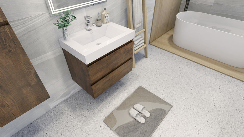 Moreno Bath FORTUNE30 Fortune 30" Floating Bathroom Vanity Set with Reinforced Acrylic Sink Top - view 8