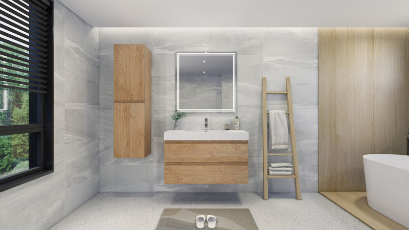 Moreno Bath FORTUNE42 Fortune 42" Floating Bathroom Vanity Set with Reinforced Acrylic Sink Top