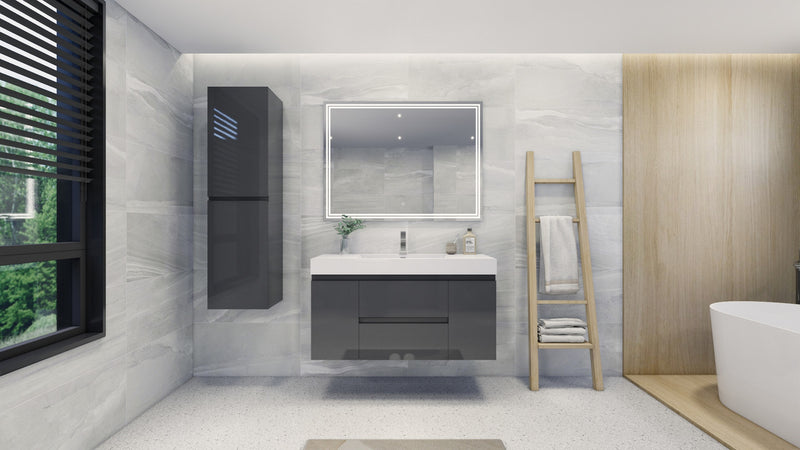 Moreno Bath FORTUNE48S Fortune 48" Floating Bathroom Vanity Set with Reinforced Acrylic Single Sink Top - view 6