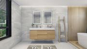 Moreno Bath FORTUNE60D Fortune 60" Floating Bathroom Vanity Set with Reinforced Acrylic Double Sink Top