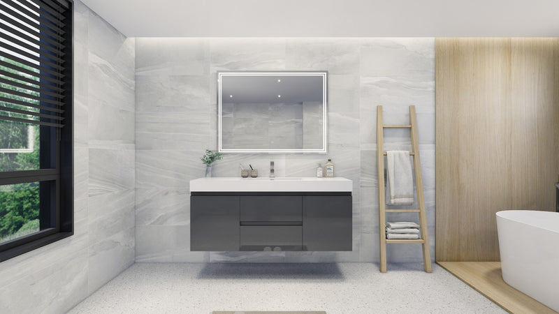 Moreno Bath FORTUNE60S Fortune 60" Floating Bathroom Vanity Set with Reinforced Acrylic Single Sink Top - view 10