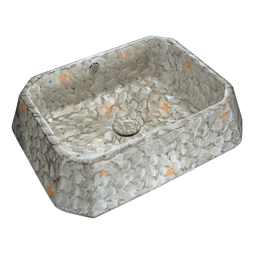 Anzzi LS-AZ276 Sona Series Ceramic Vessel Sink in Marbled Adobe