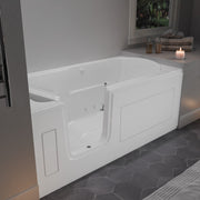 Meditub ABL3060LWA Collection 30 x 59 Left Drain Step-In Walk-In Air Tub in White