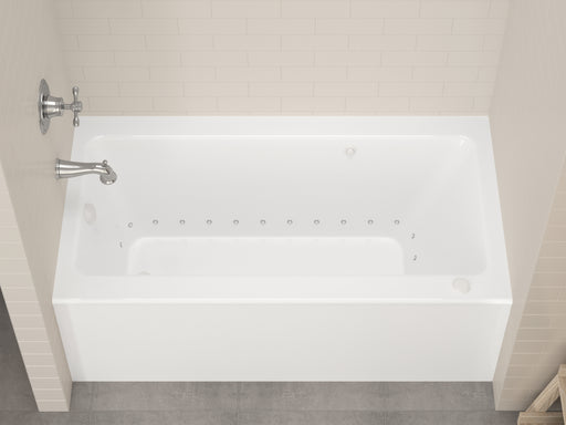 Atlantis Whirlpool 3260SHAL Amber Series 60 in. x 32 in. Rectangular Air Bathtub with Left Side Drain and Aromatherapy in Glossy Smooth White - view 2