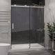 Anzzi SD-FRLS05701BN Rhodes Series 45 to 48 in. x 76 in. Sliding Frameless Shower Door in Brushed Nickel with Tsunami Guard
