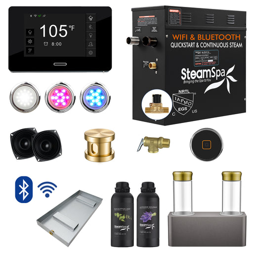 SteamSpa Black Series Generator Round Aroma Pump - Gold