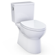 TOTO MS472124CEFG#01 Glaston Two-Piece Elongated 1.28 GPF WASHLET+ and Auto Flush Ready Universal Height Toilet with CEFIONTECT and SS124 SoftClose Seat, Cotton White