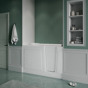 Meditub 3060WIRWS Collection 30 x 59 Right Side Drain Soaker Jetted Bathtub in White with Fast Filling Faucet Set lifestyle