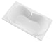 Atlantis Whirlpool 4272W Whisper 42 x 72 Rectangular Soaking Bathtub with Center Drain