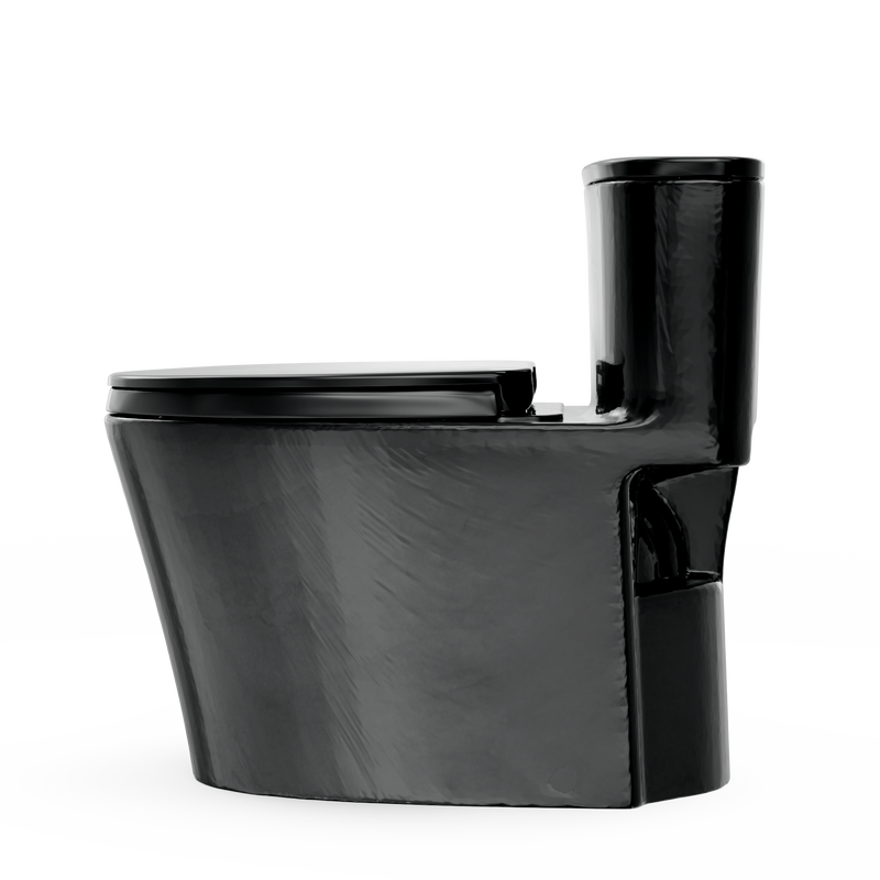 TOTO MS686124CUF#51 Aurora 1G One-Piece Elongated 1.0 GPF WASHLET+ and Auto Flush Ready Universal Height Toilet with SS124 SoftClose Seat, Ebony - view 8
