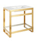 Anzzi 36 in. Console Sink and Frame Set with Glossy White Man-Made Stone Top in Brushed Gold