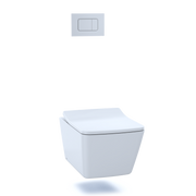 TOTO SS249R#01 SoftClose Slim Square Seat and Lid for SP Wall-Hung Toilet, Cotton White - view 3