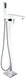 Anzzi Khone Series 2-Handle Freestanding Tub Faucet with Hand Shower in Polished Chrome