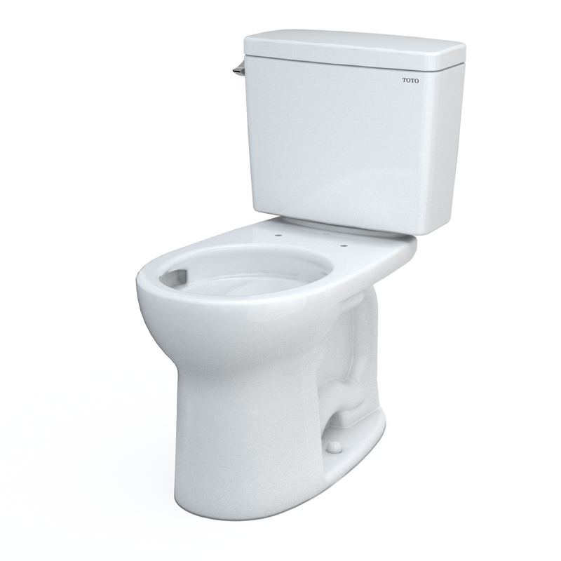 TOTO CST775CSFG#01 Drake Two-Piece Round 1.6 GPF Universal Height TORNADO FLUSH Toilet with CEFIONTECT, Cotton White - view 8